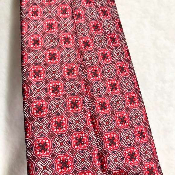 Ermenegildo Zegna Tie CARDINAL Red pattern Silk - Picture 7 of 7